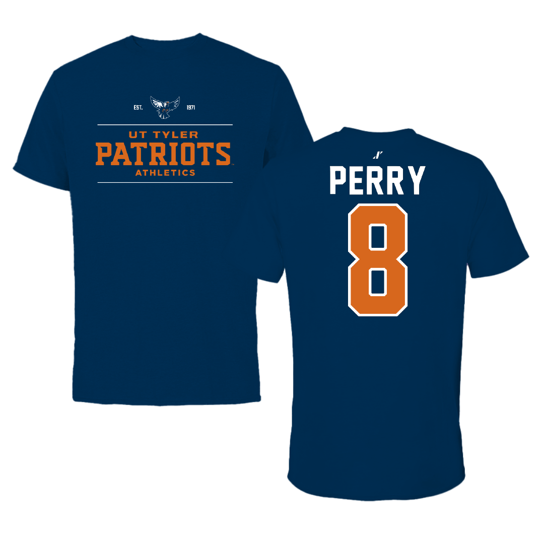 The University of Texas at Tyler Volleyball Navy General Tee - #8 Autumn Perry
