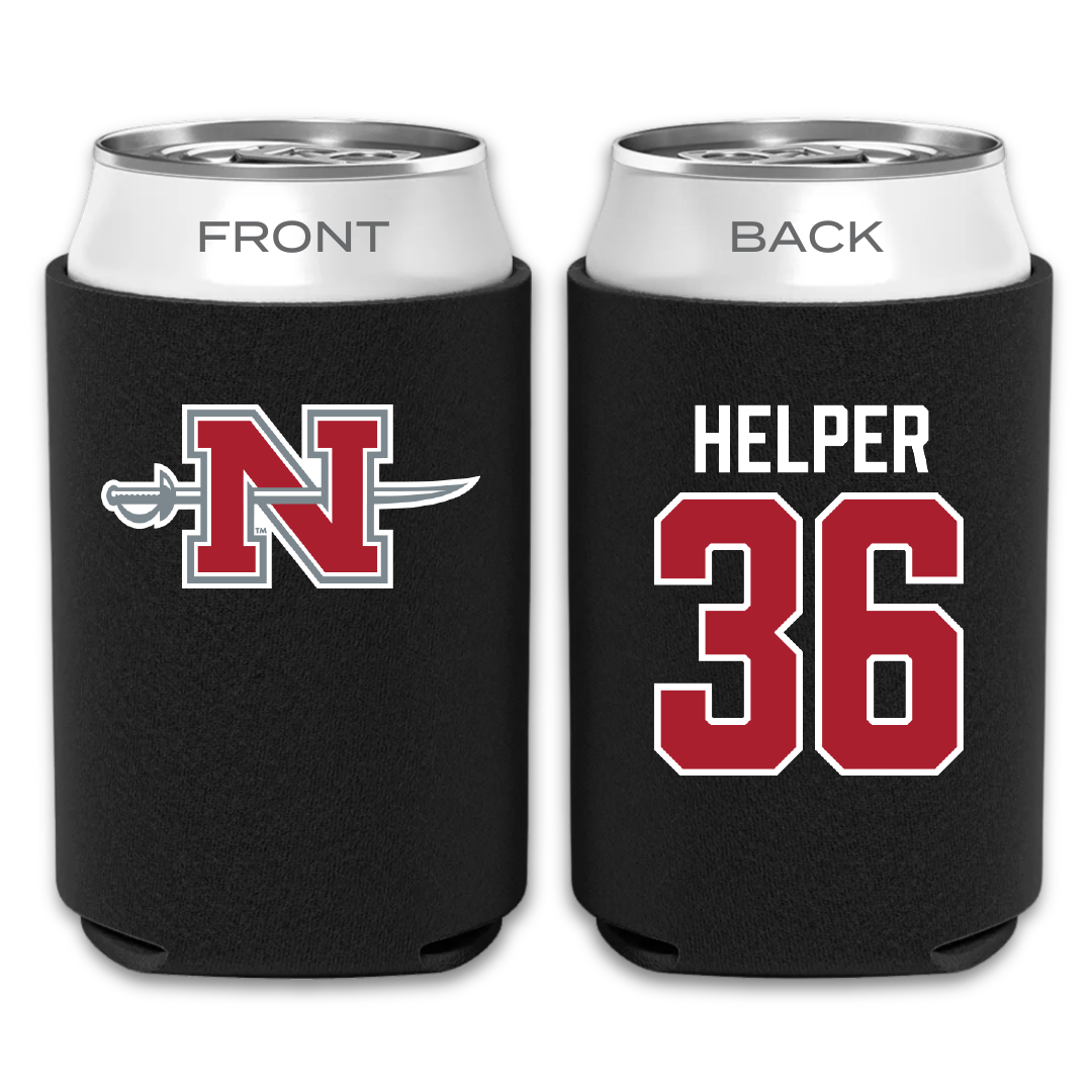 Nicholls State University Football Black Can Cooler - #36 Justin Helper