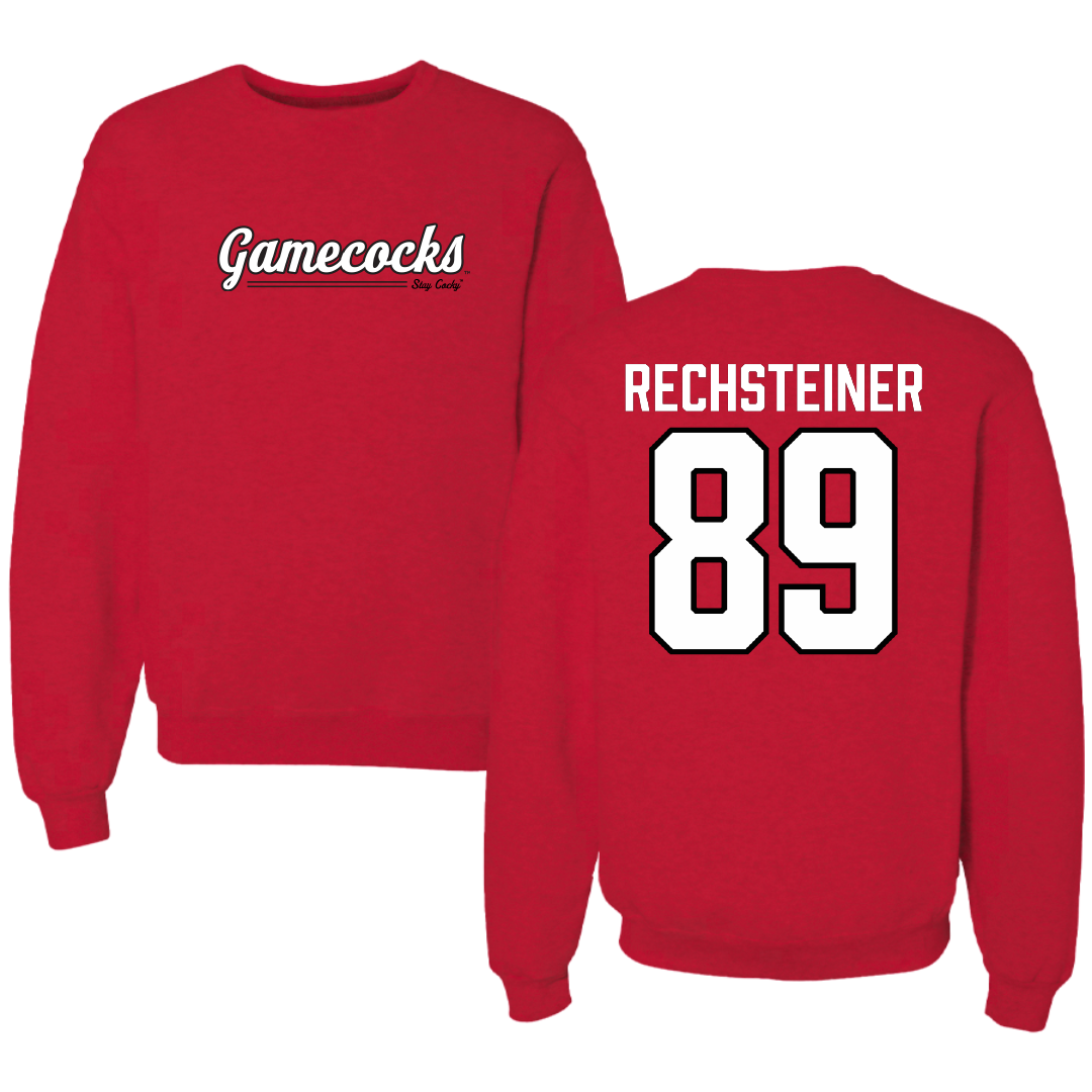 Jacksonville State University Football Red General Crewneck - #89 Brock Rechsteiner