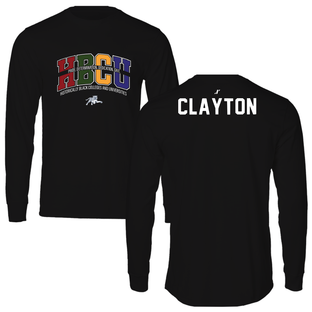 Jackson State University TF and XC Black HBCU Performance Long Sleeve - Jiya Clayton