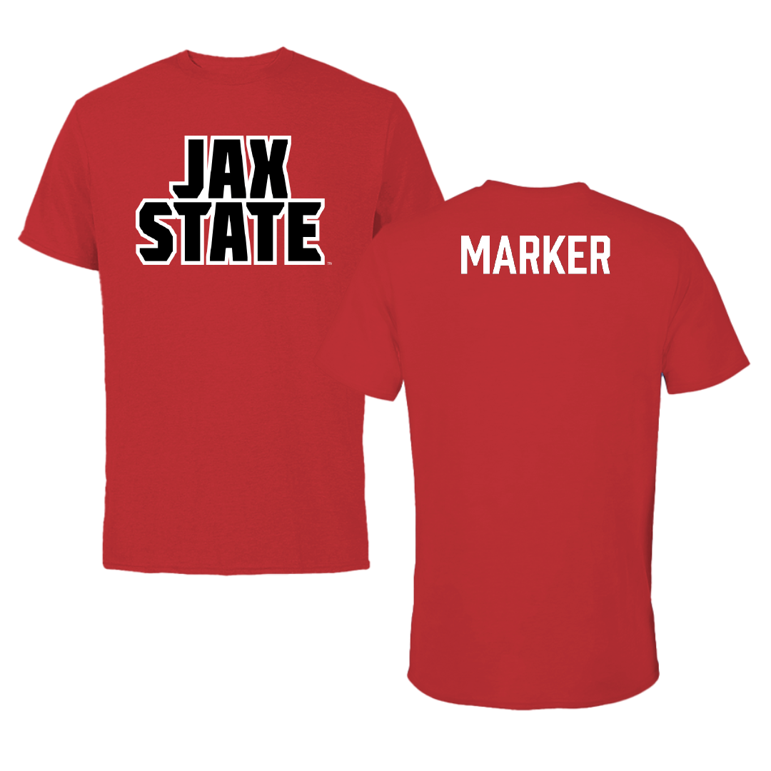 Jacksonville State University TF and XC Red Tee - Kaden Marker