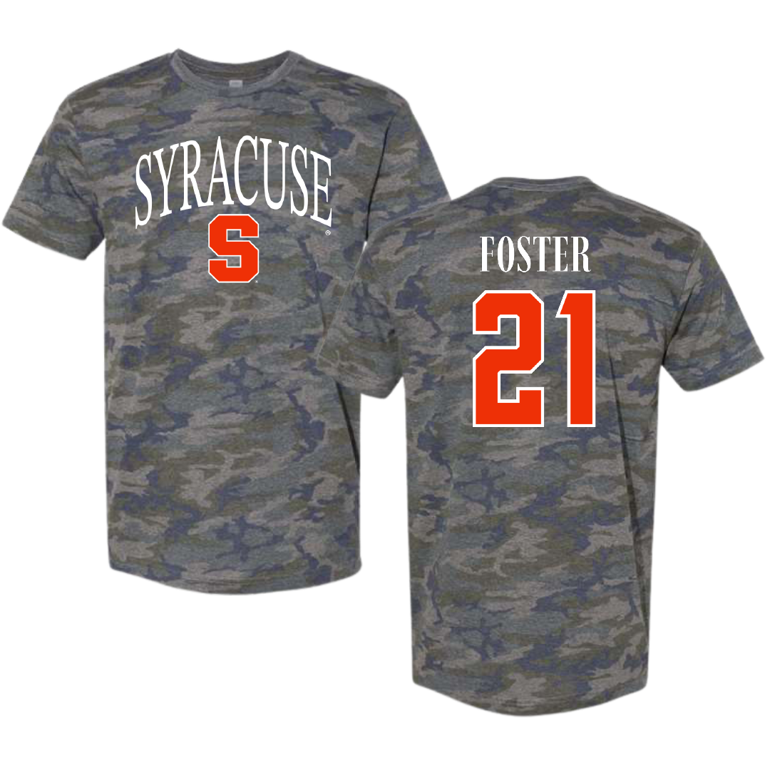 Syracuse University Softball Vintage Camo Tee - #21 Makenzie Foster