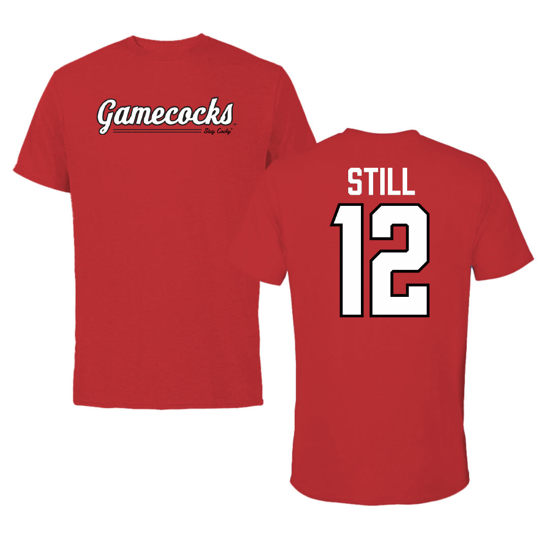 Jacksonville State University Soccer Red General Tee - #12 Brookelyn Still