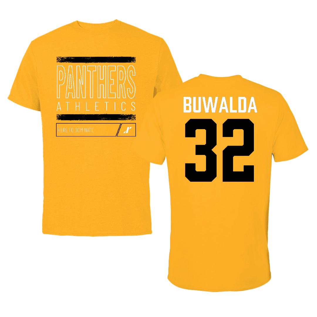 University of Wisconsin-Milwaukee Basketball Gold Dominate Tee - #32 Jorey Buwalda