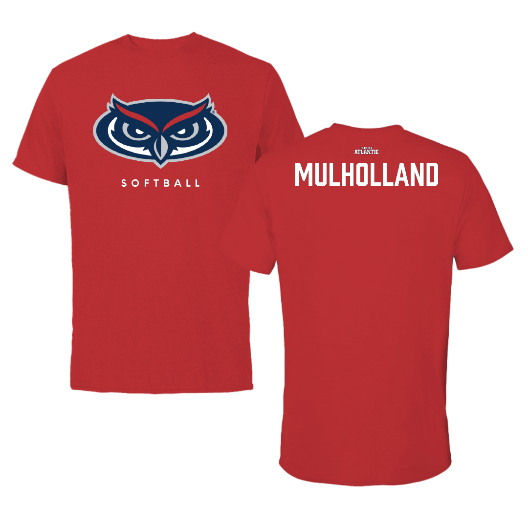 Florida Atlantic University Softball Red Jersey Performance Tee - McKenna Mulholland