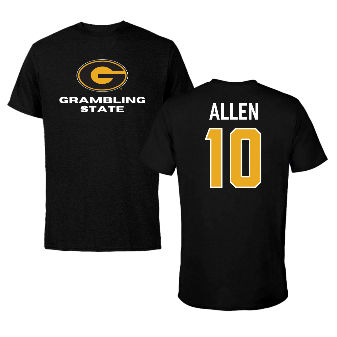 Grambling State University Baseball Black Performance Tee - #10 Payton Allen
