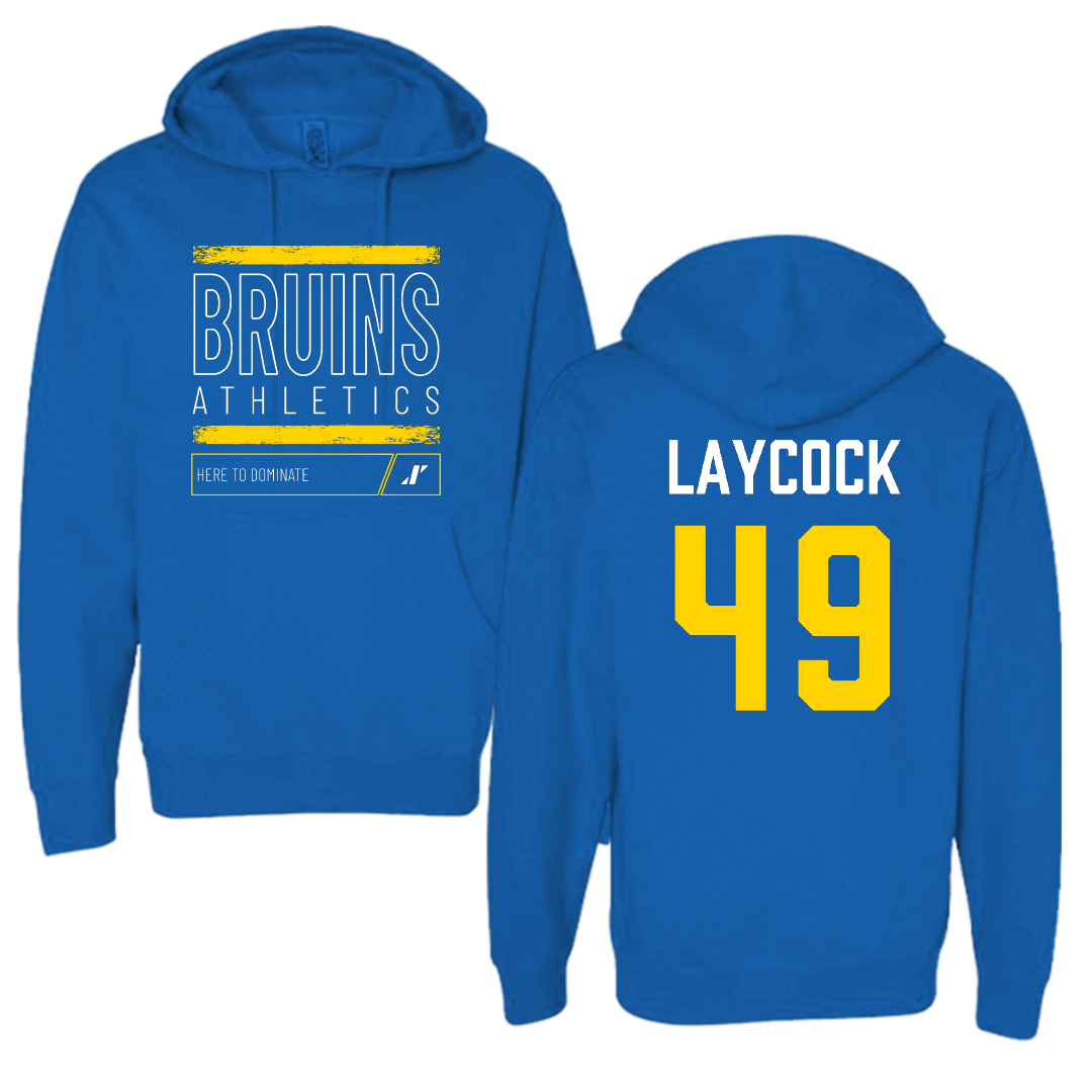 Salt Lake Community College Baseball Blue Dominate Hoodie - #49 Austin Laycock