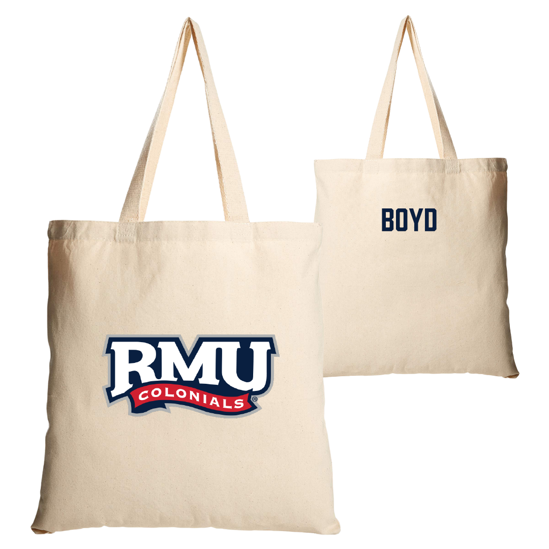 Robert Morris University TF and XC Tan Canvas Tote Bag - Brayden Boyd
