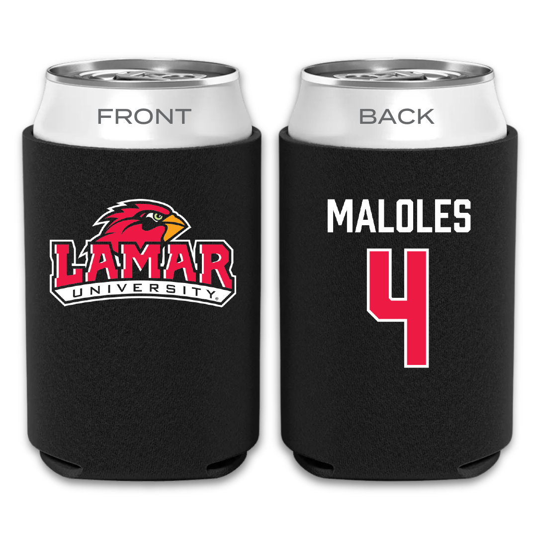 Lamar University Football Black Can Cooler - #4 Royce Maloles