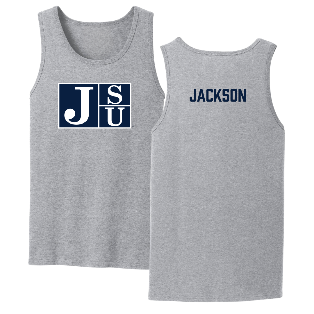 Jackson State University TF and XC Sport Gray Tank Top - Jyquan Jackson