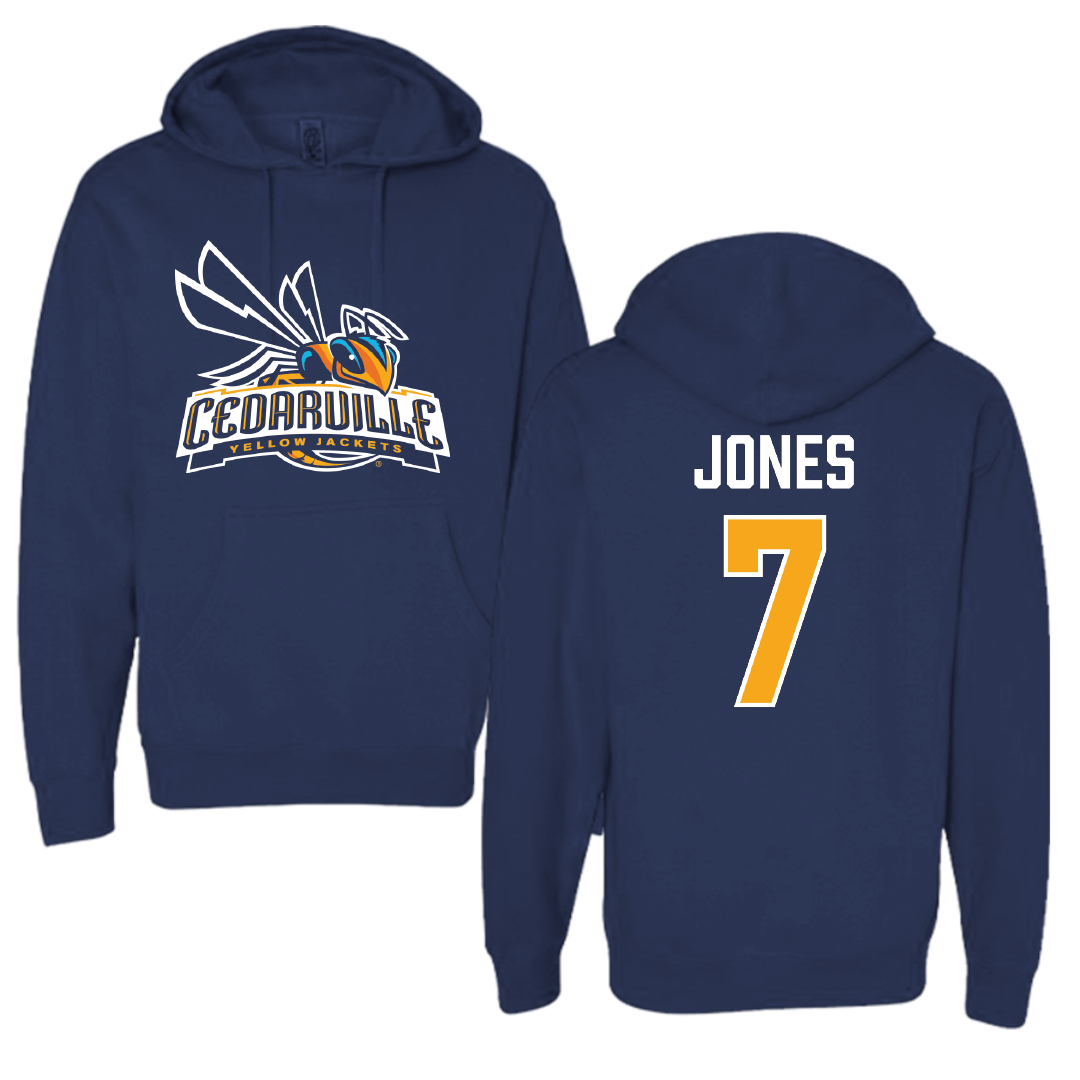 Cedarville University Softball Navy Hoodie - #7 Madison Jones
