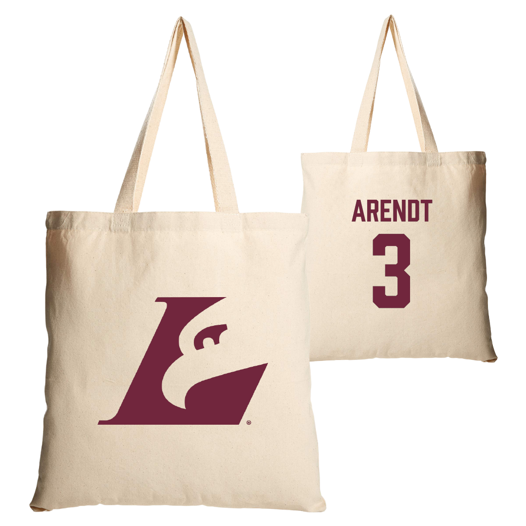 University of Wisconsin-La Crosse Football Tan Canvas Tote Bag - #3 Keaton Arendt