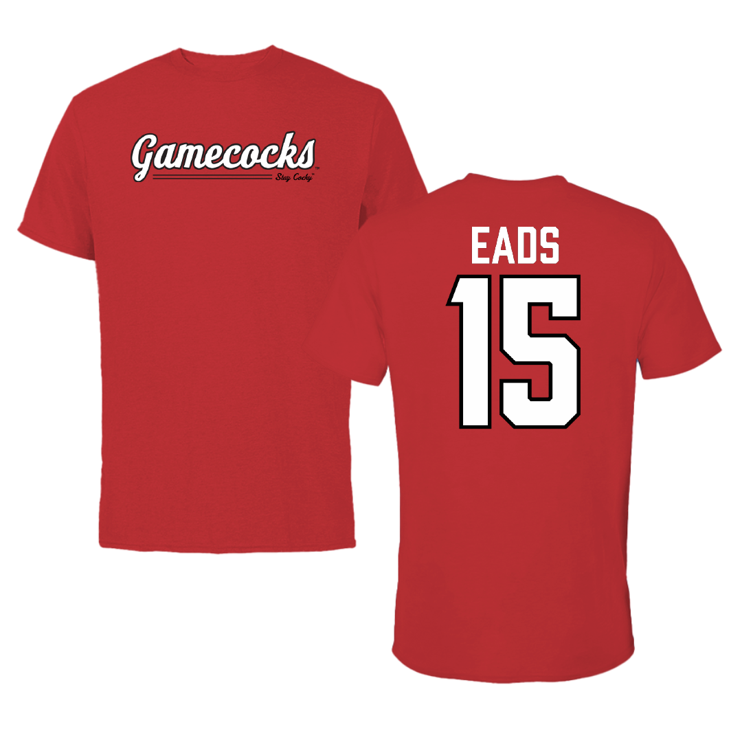 Jacksonville State University Soccer Red General Performance Tee - #15 Baylee Eads