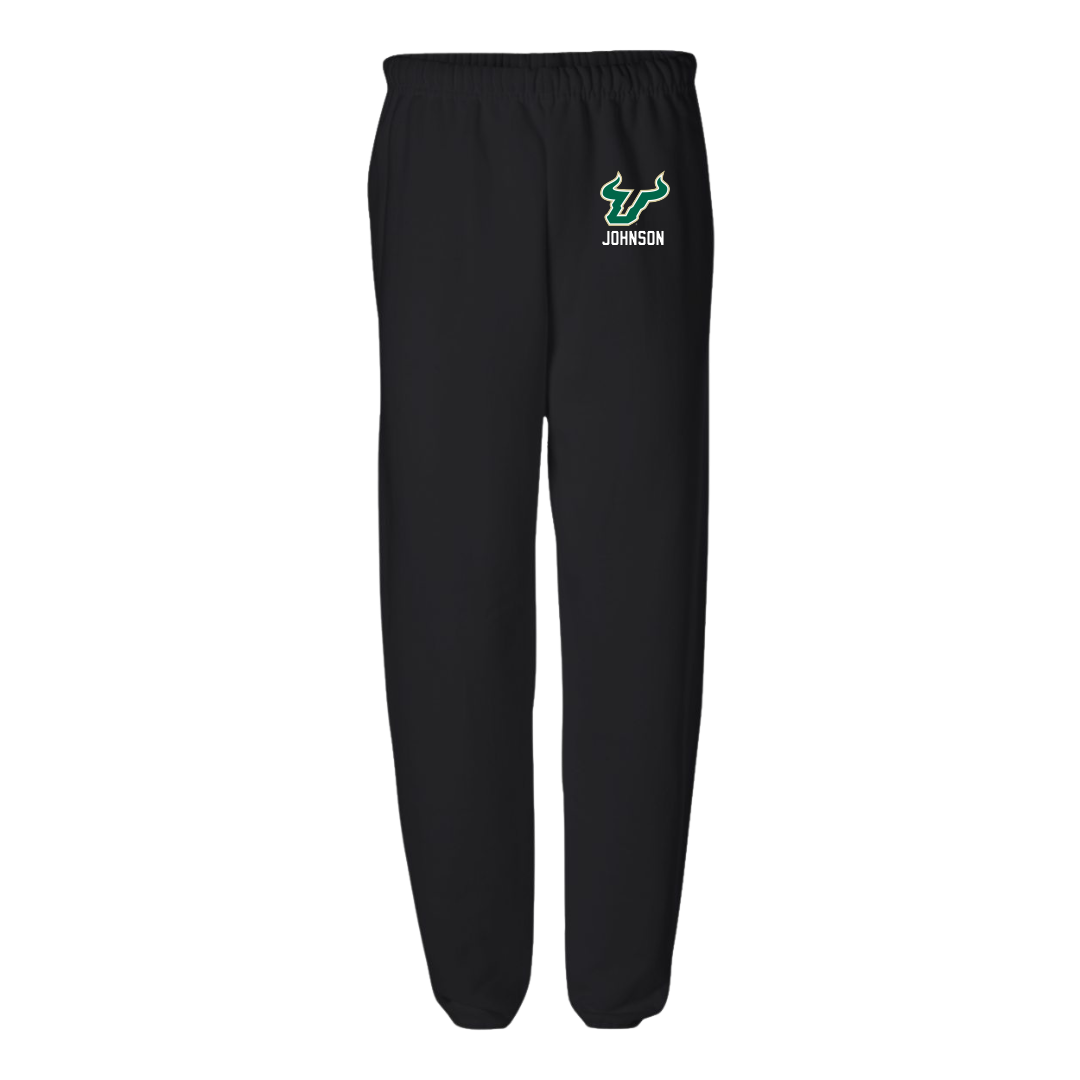 University of South Florida Volleyball (W) Black Sweatpants - #5 Tatiana Johnson