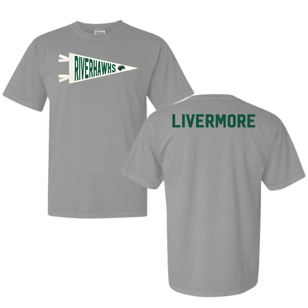 Northeastern State University Golf Light Gray Pennant Comfort Colors Tee - Will Livermore