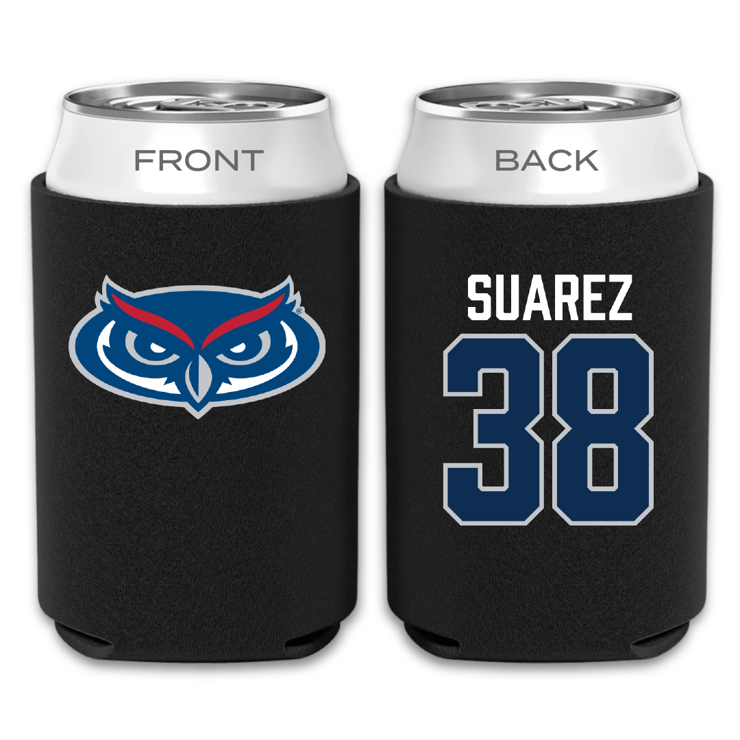 Florida Atlantic University Football Black Can Cooler - #38 Morgan Suarez