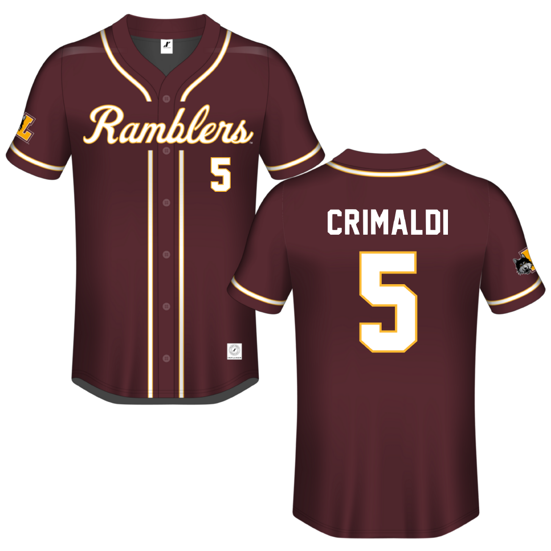 Loyola University-Chicago Maroon Button-Down Jersey - #5 Bella Crimaldi