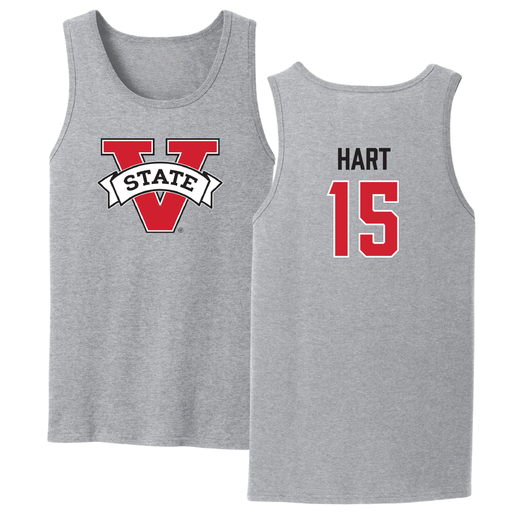 Valdosta State University Basketball Sport Gray Tank Top - #15 Carlos Hart