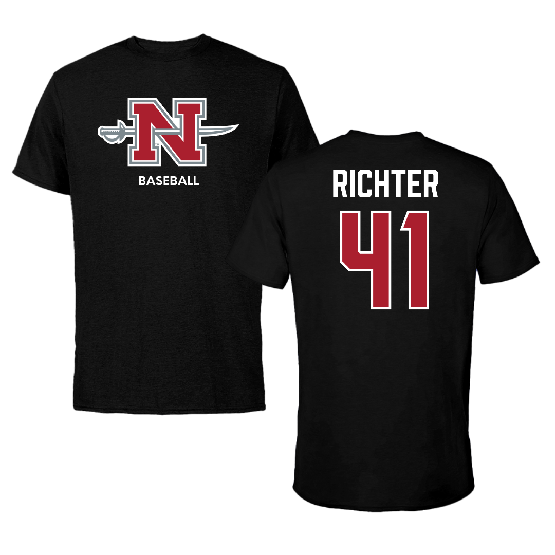 Nicholls State University Baseball Black Mascot Tee - #41 Chase Richter
