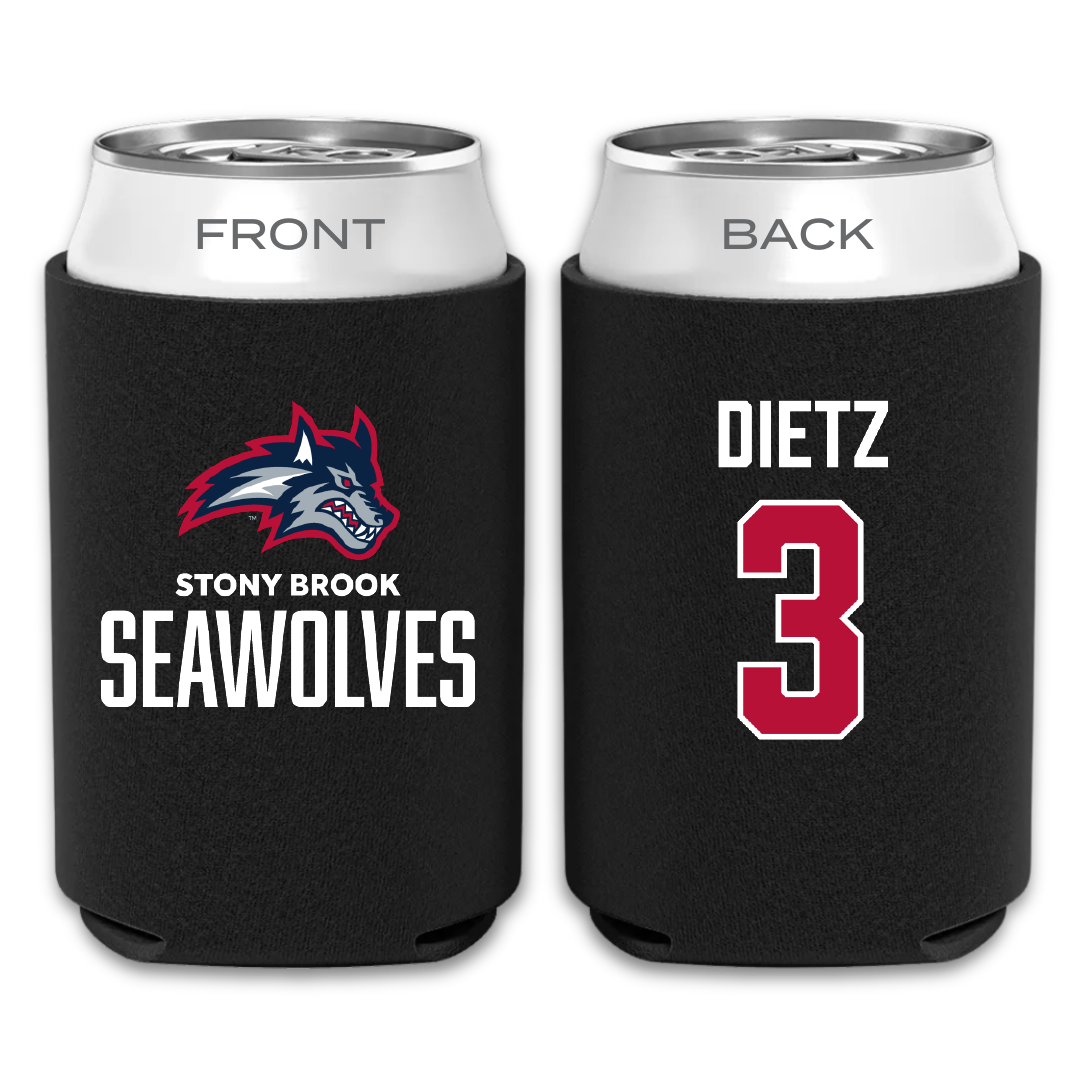 Stony Brook University Football Black Can Cooler - #3 Marqeese Dietz