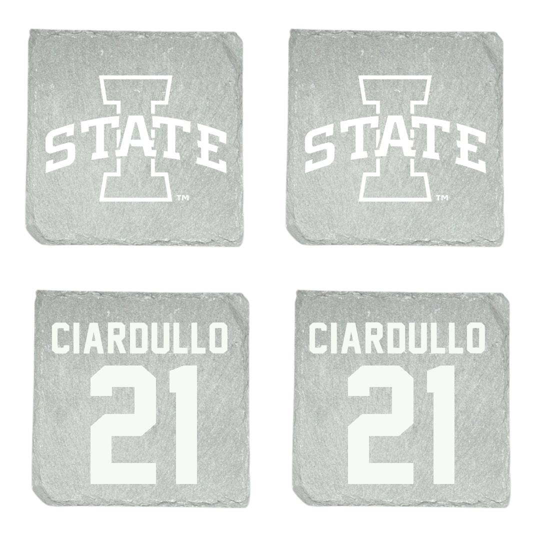 Iowa State University Soccer Stone Coaster (4 Pack)  - #21 Ella Ciardullo