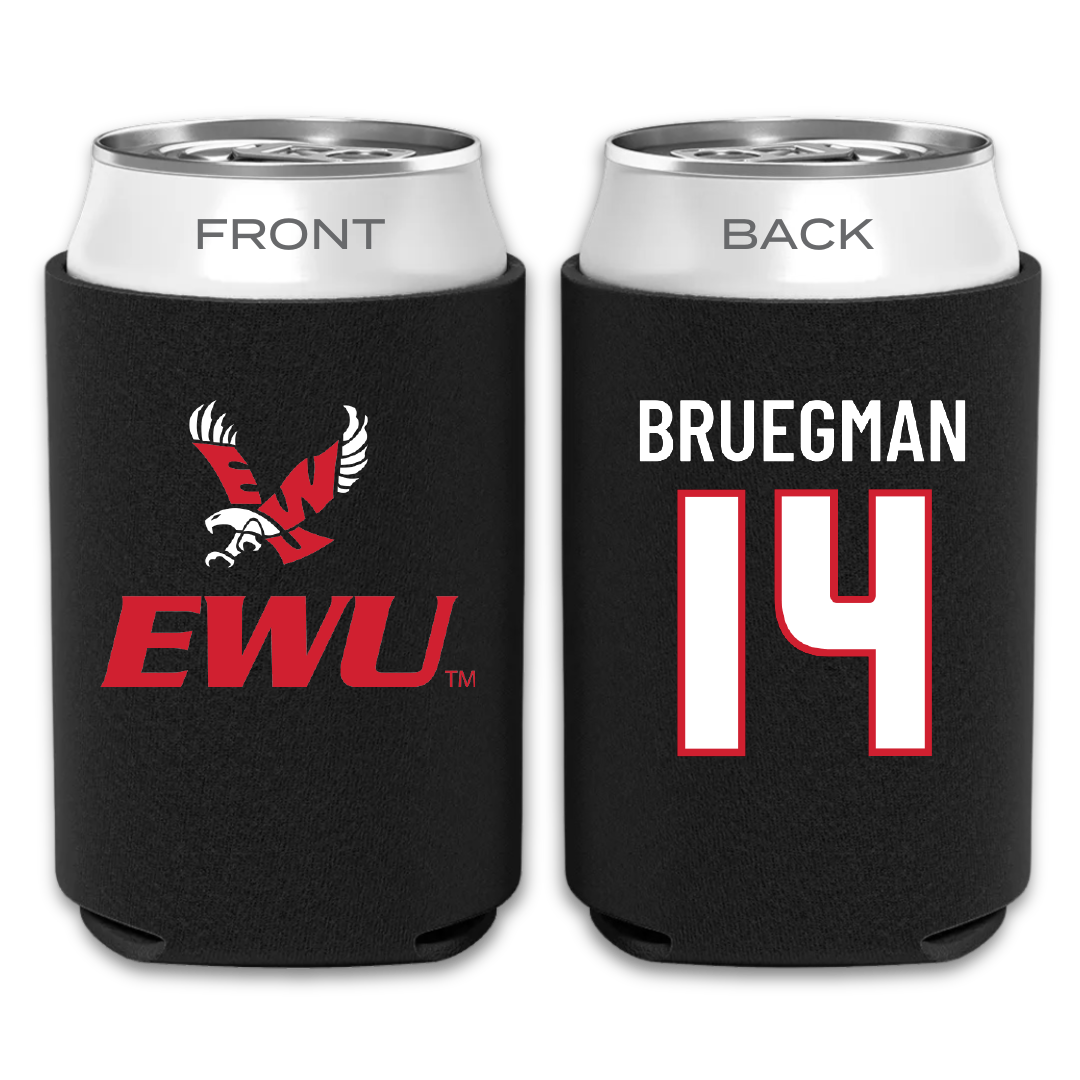 Eastern Washington University Volleyball Black Can Cooler - #14 Elle Bruegman