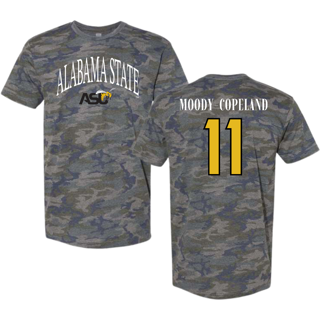 Alabama State University Football Vintage Camo Tee - #11 Aydden Moody-copeland