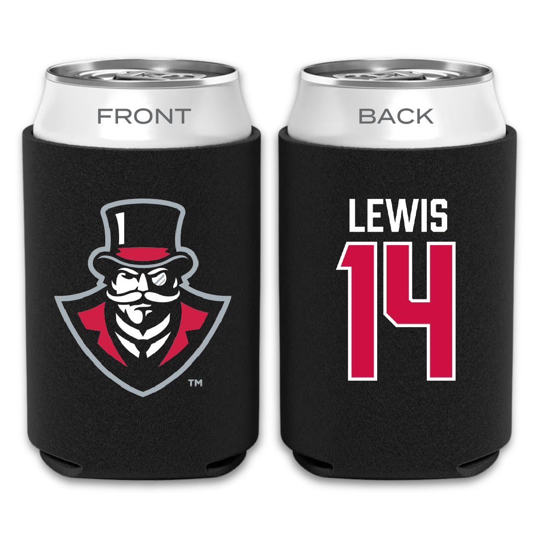 Austin Peay State University Football Black Can Cooler - #14 Christian Lewis