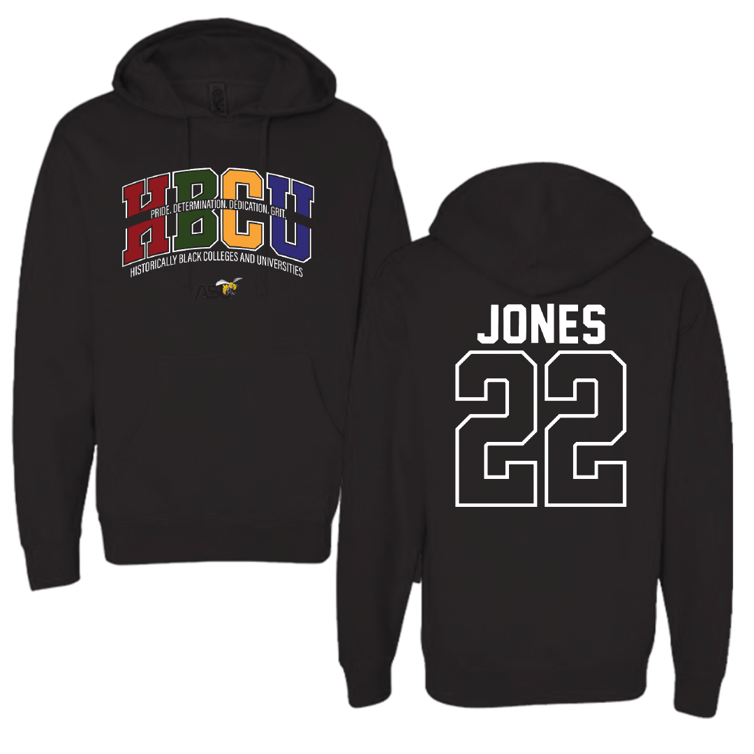 Alabama State University Soccer Black HBCU Hoodie - #22 Summer Jones