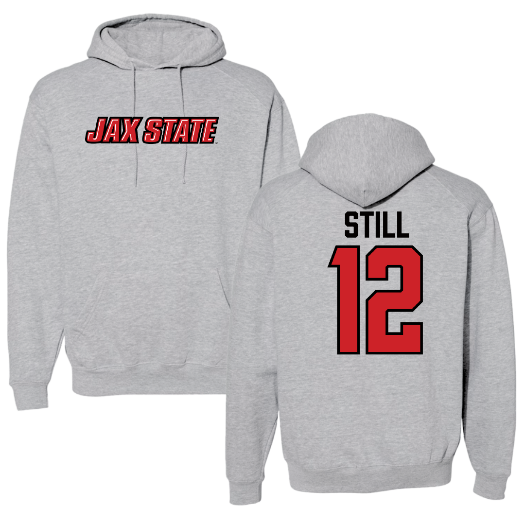Jacksonville State University Soccer Sport Gray Hoodie - #12 Brookelyn Still