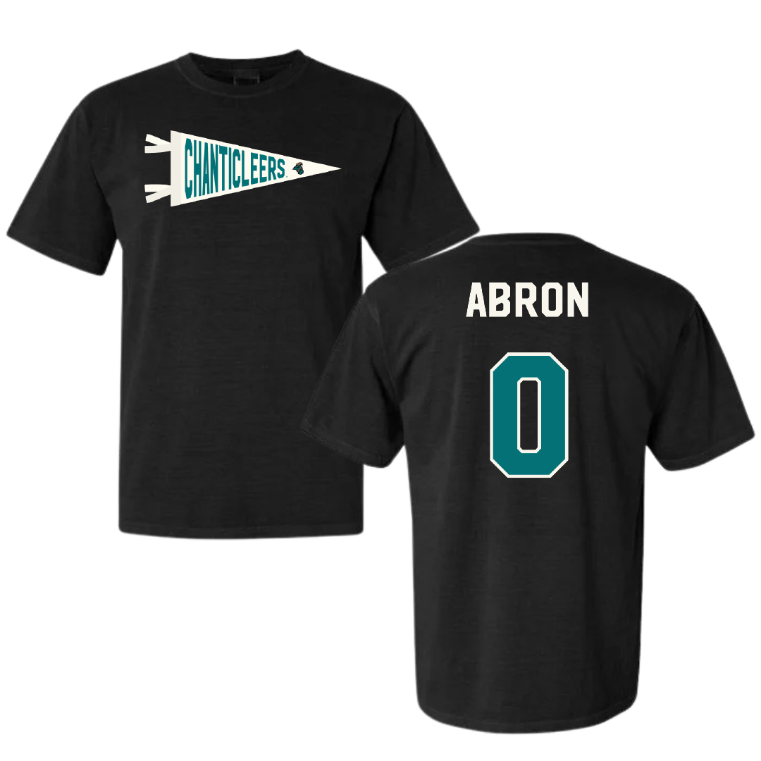 Coastal Carolina University Basketball Black Pennant Comfort Colors Tee - #0 Tiara Abron