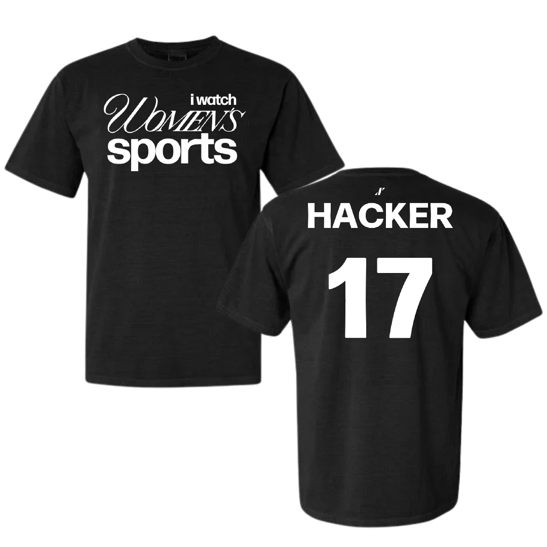 Alabama State University Soccer Black WHM Comfort Colors Tee - #17 McKinley Hacker