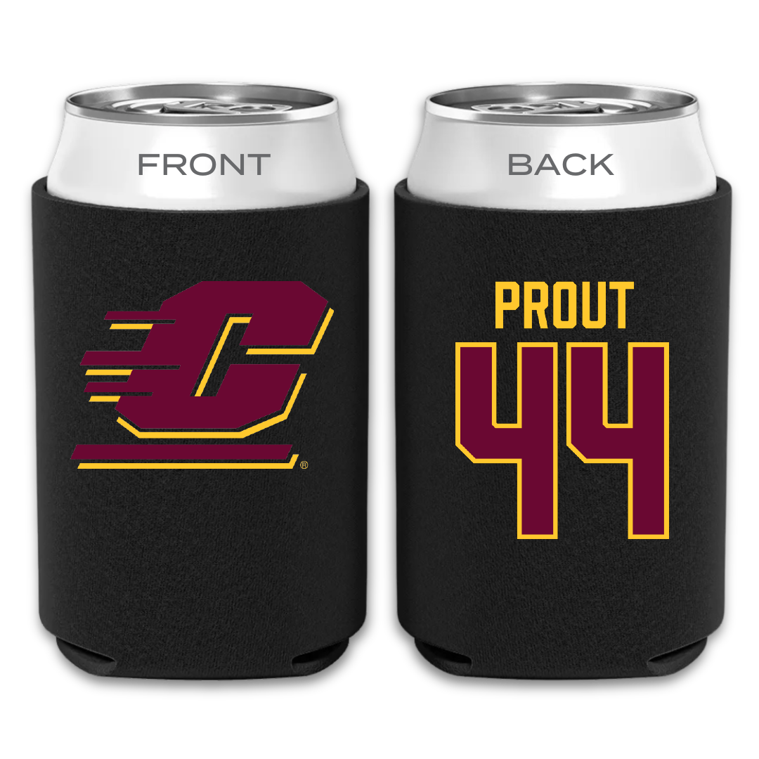 Central Michigan University Baseball Black Can Cooler - #44 Cole Prout