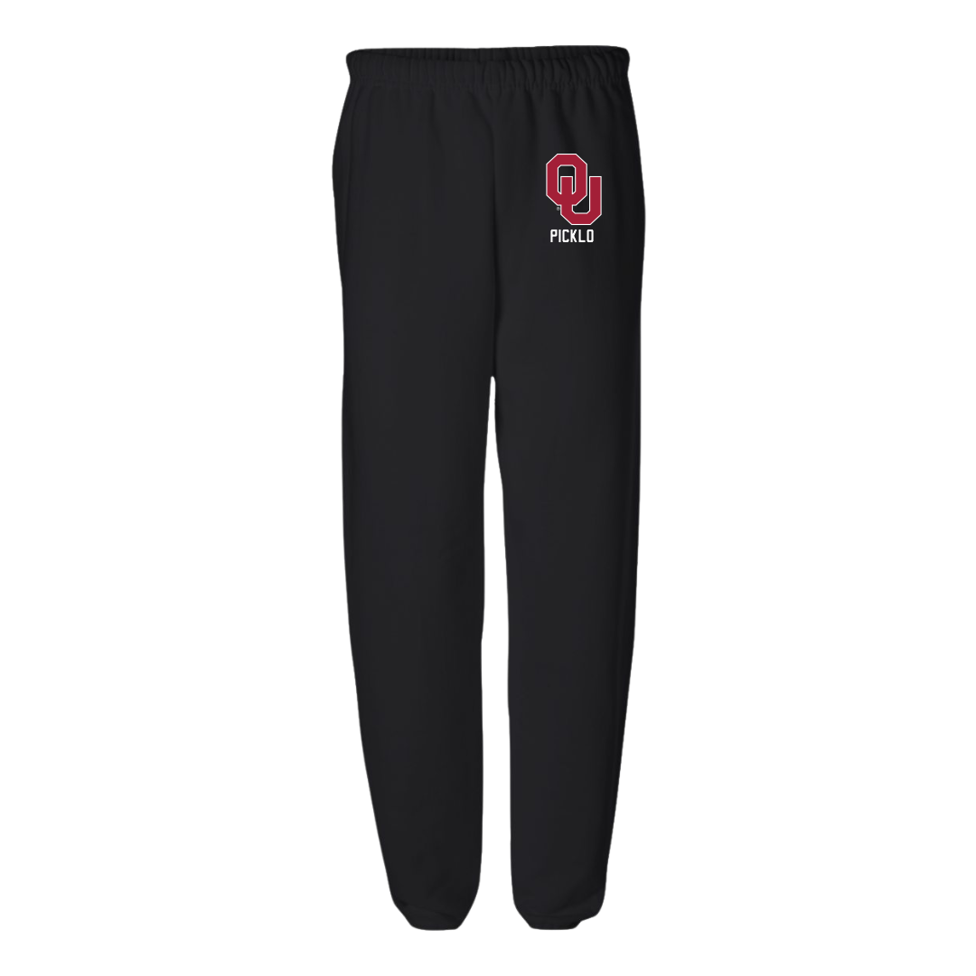 University of Oklahoma Wrestling (M) Black Sweatpants - Cam Picklo