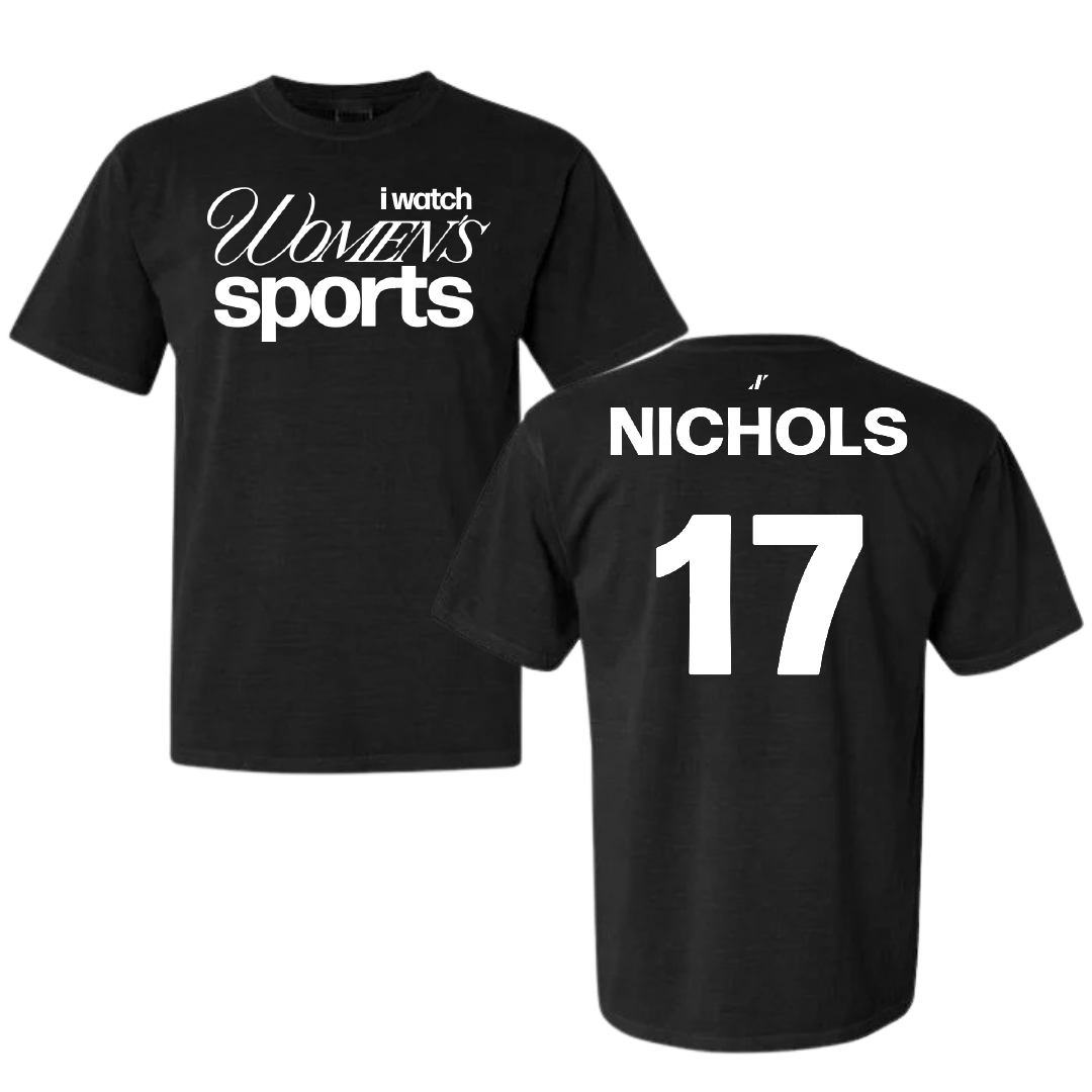 Austin Peay State University Softball Black WHM Comfort Colors Tee - #17 Emberly Nichols