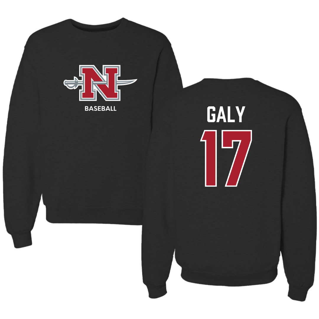 Nicholls State University Baseball Black Mascot Crewneck - #17 Gavin Galy