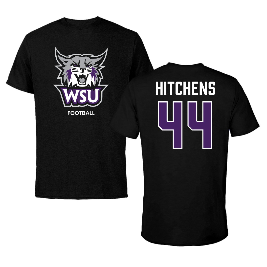 Weber State University Football Black Tee - #44 Mayson Hitchens