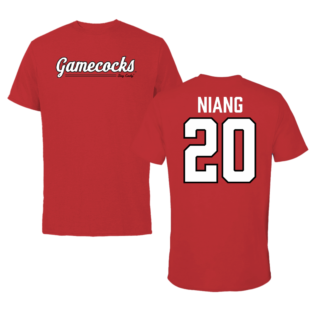 Jacksonville State University Basketball Red General Performance Tee - #20 Gora Niang
