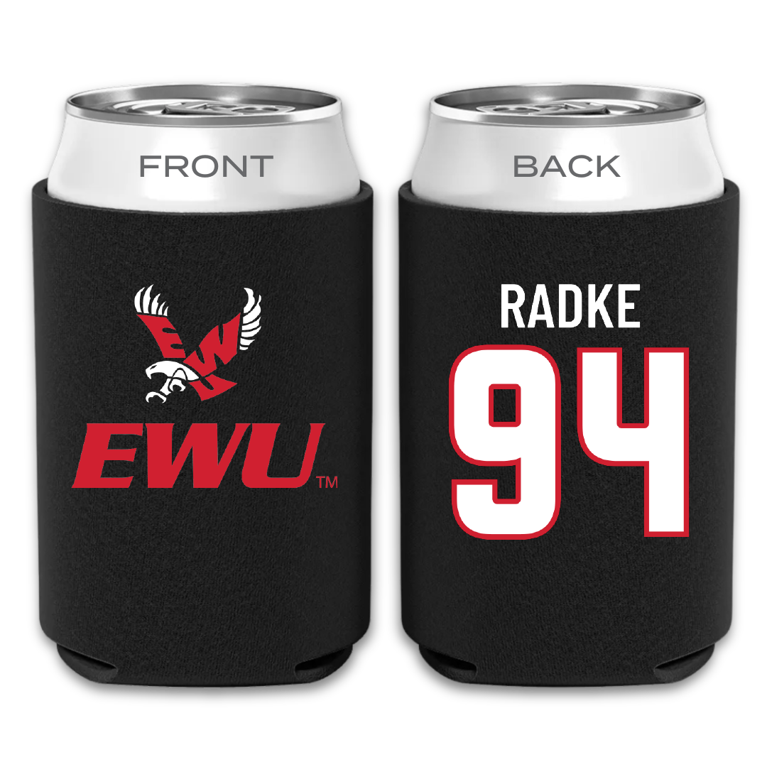 Eastern Washington University Football Black Can Cooler - #94 Jaden Radke