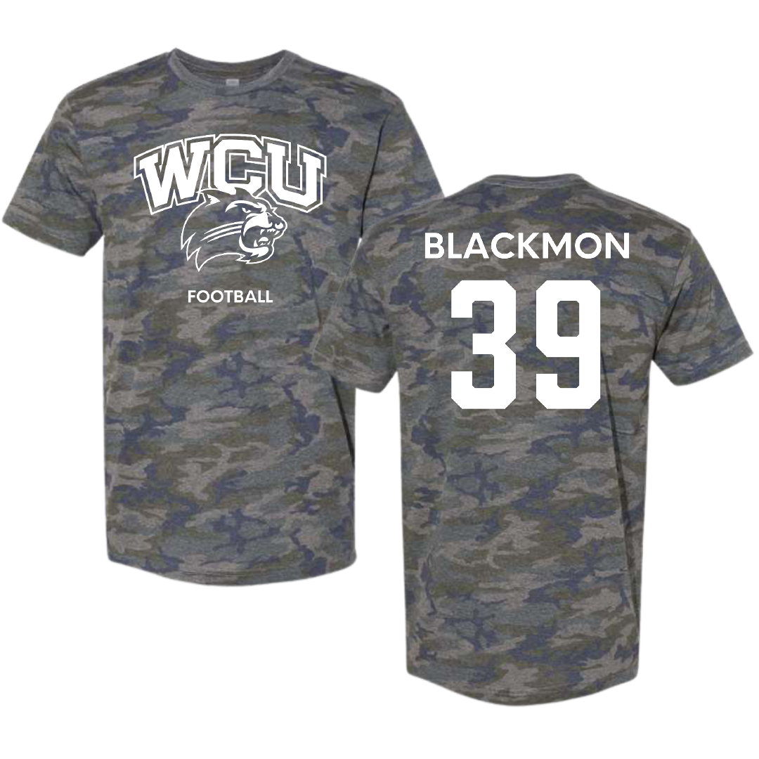 Western Carolina University Football Vintage Camo Tee - #39 Brayden Blackmon