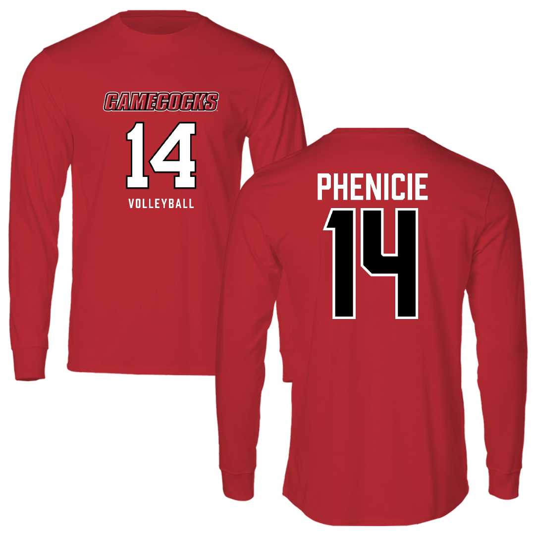 Jacksonville State University Volleyball Red Long Sleeve - #14 Parker Phenicie