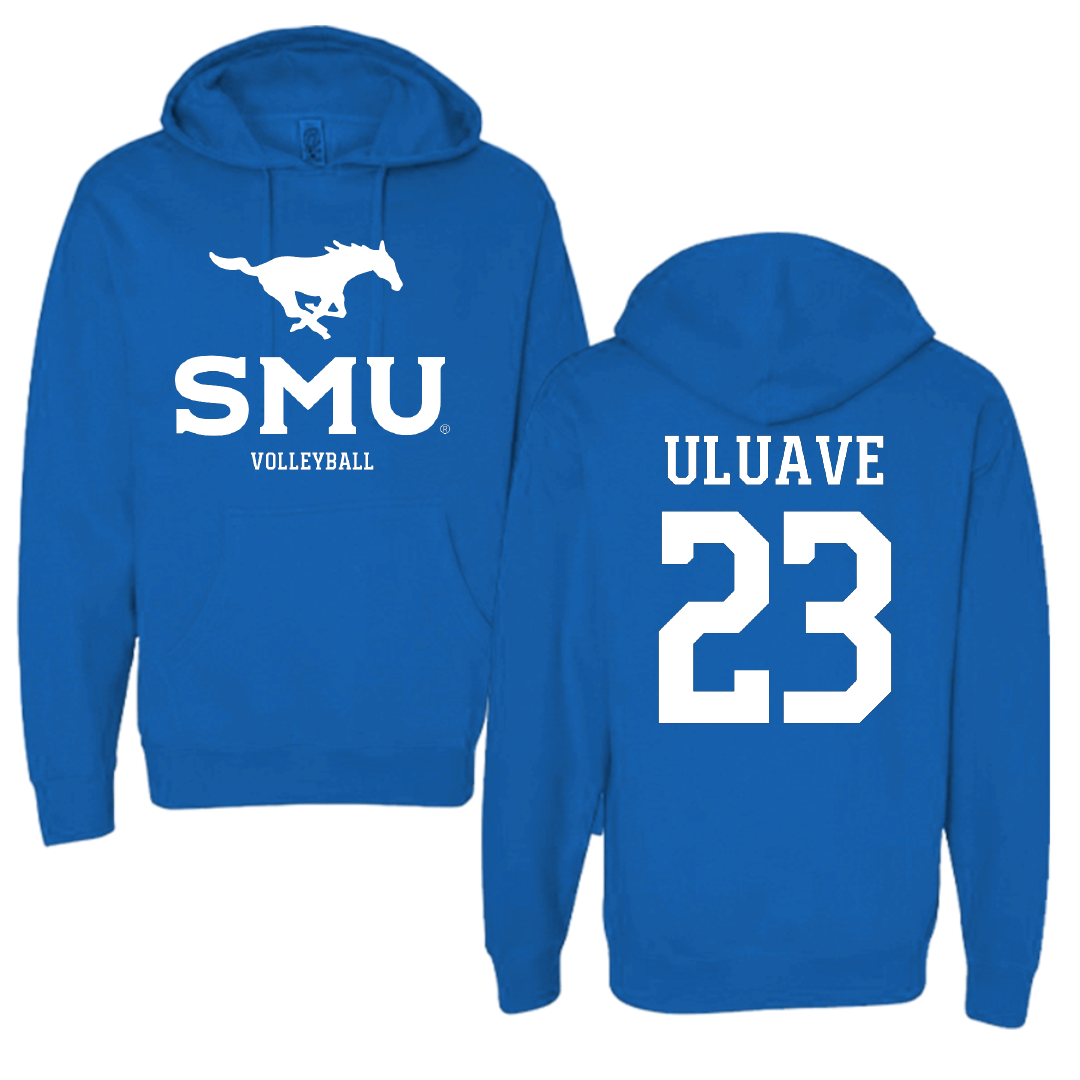 Southern Methodist University Volleyball (W) Blue Hoodie - #23 Sina Uluave