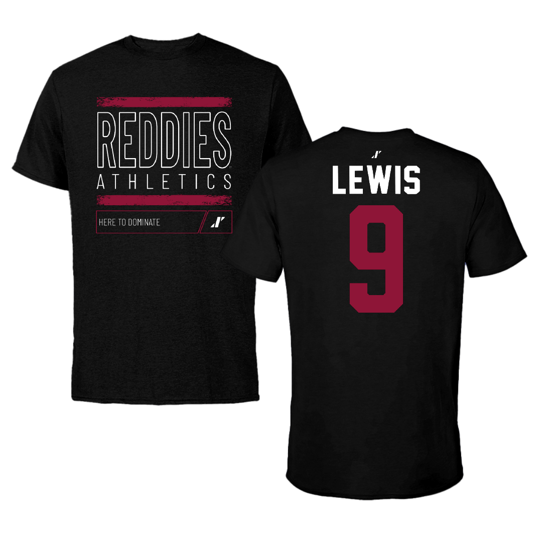 Henderson State University Football Black Dominate Performance Tee - #9 Fred Lewis