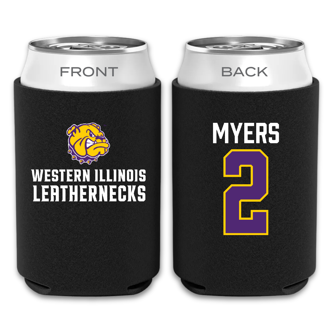 Western Illinois University Basketball Black Can Cooler - #2 Ryan Myers