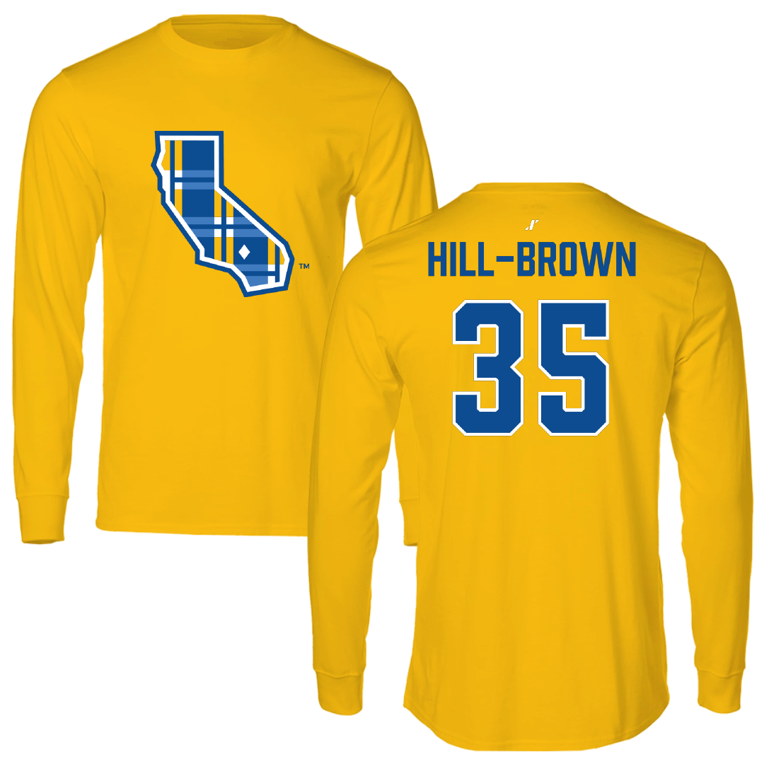 University of California-Riverside Basketball Gold Performance Long Sleeve - #35 Tiairra Hill-Brown