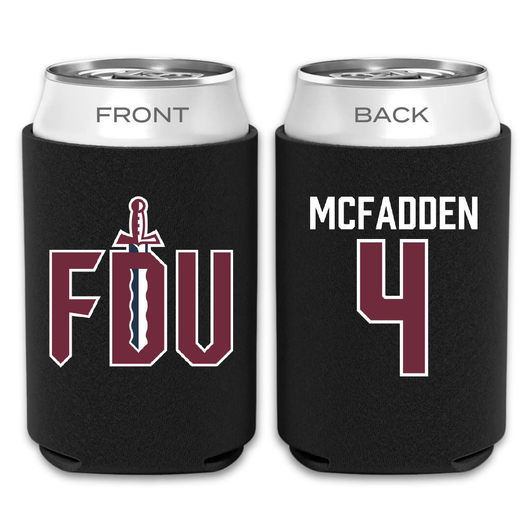 Fairleigh Dickinson University-Metropolitan Campus Volleyball Black Can Cooler - #4 Dylan McFadden
