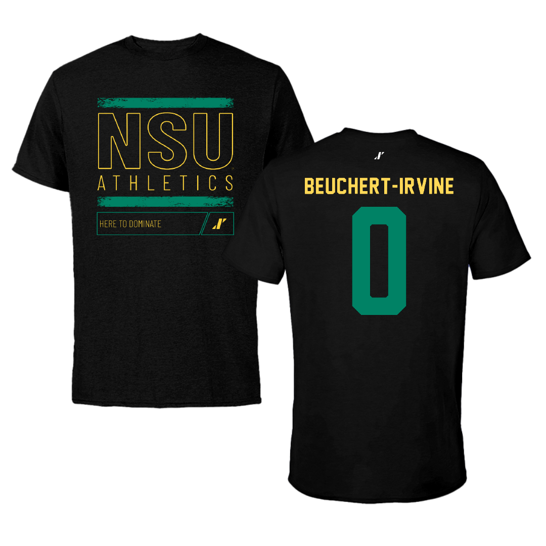 Norfolk State University Football Black Dominate Performance Tee - #0 Sage Beuchert-Irvine