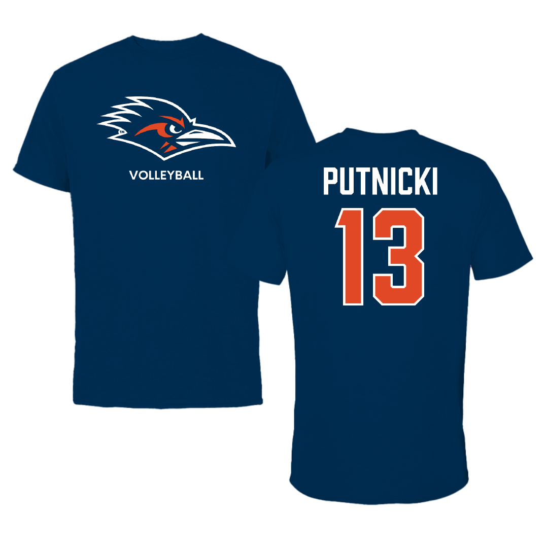 University of Texas at San Antonio Volleyball (W) Navy Performance Tee - #13 Miranda Putnicki