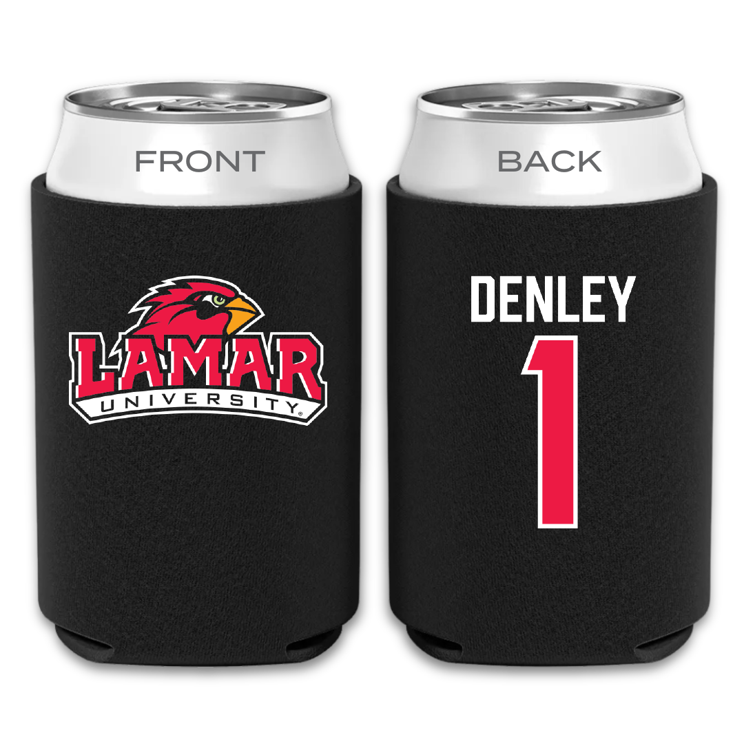 Lamar University Basketball Black Can Cooler - #1 Jacei Denley