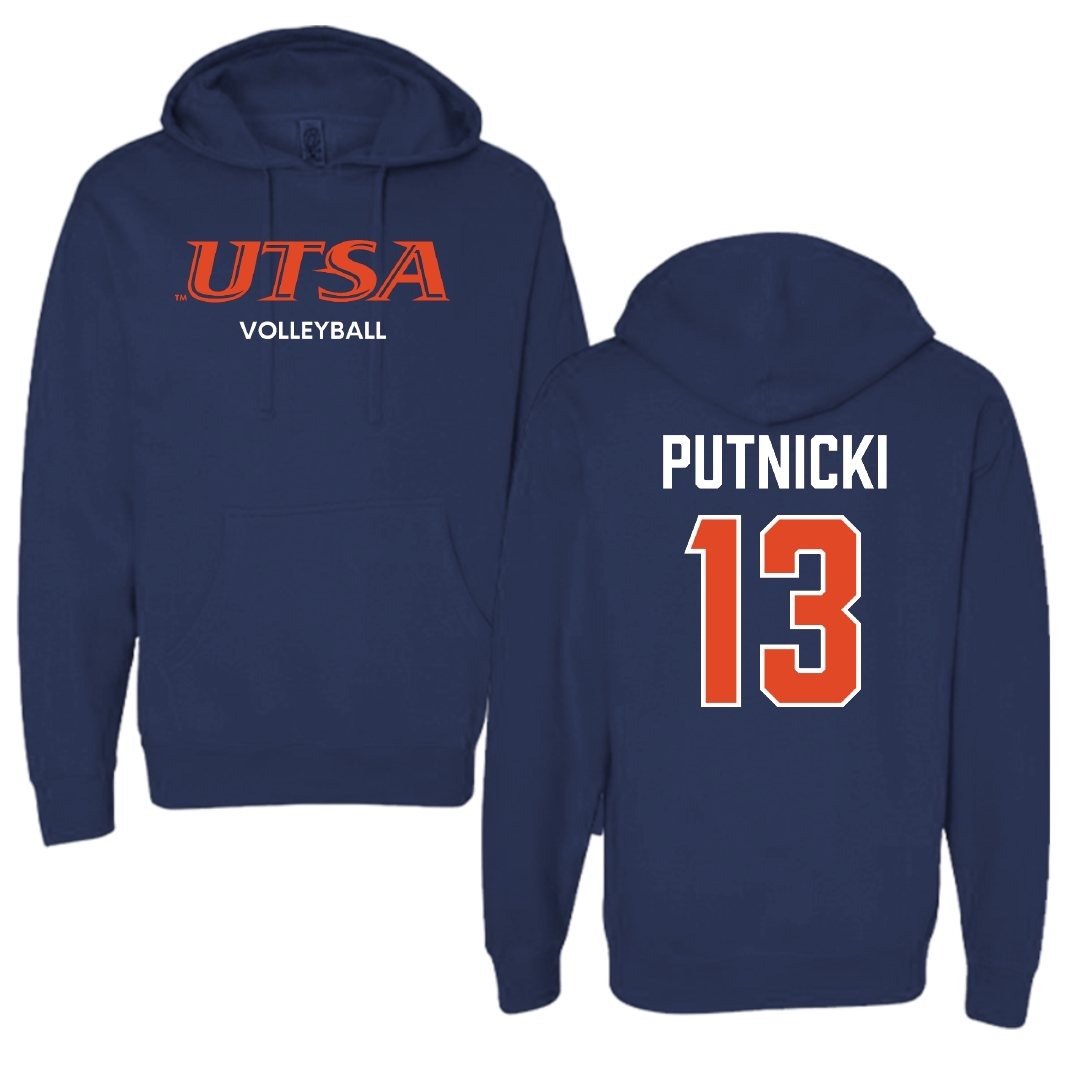 University of Texas at San Antonio Volleyball (W) Navy Hoodie - #13 Miranda Putnicki